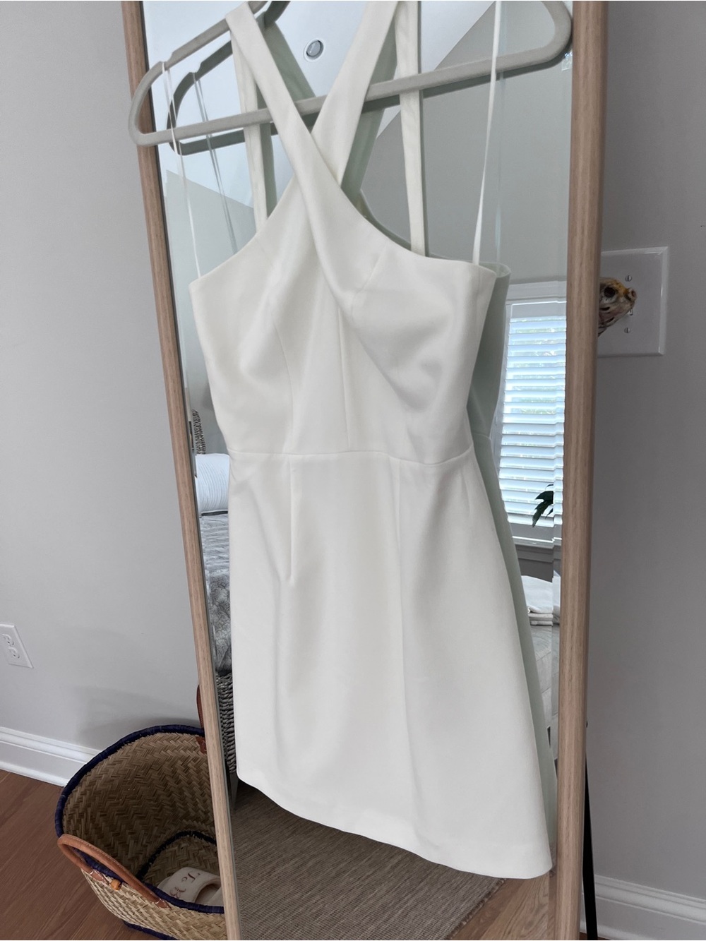 NWT French Connection White Cross-Back Mini Dress